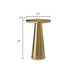 Dylan Accent Table with Sculptural Pedestal Base | Gold Cast Aluminum 24"