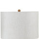 Aysa Floor Lamp with Fabric Drum Shade | Natural Brown Tapered Wood 60"