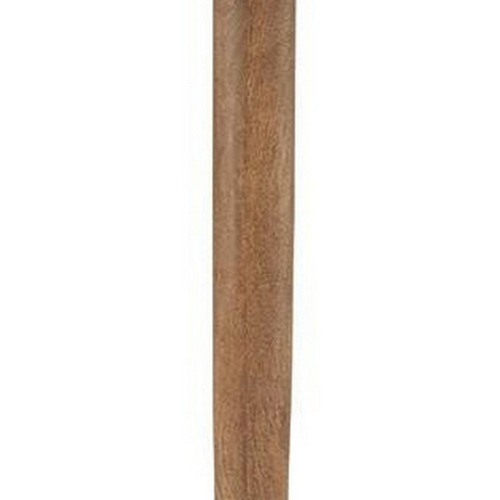 Aysa Floor Lamp with Fabric Drum Shade | Natural Brown Tapered Wood 60"