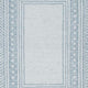 Hazel H&-Tufted Medium Area Rug | Blue Geometric Border | Ivory-Gray Wool 5x7