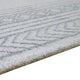 Hazel H&-Tufted Medium Area Rug | Blue Geometric Border | Ivory-Gray Wool 5x7