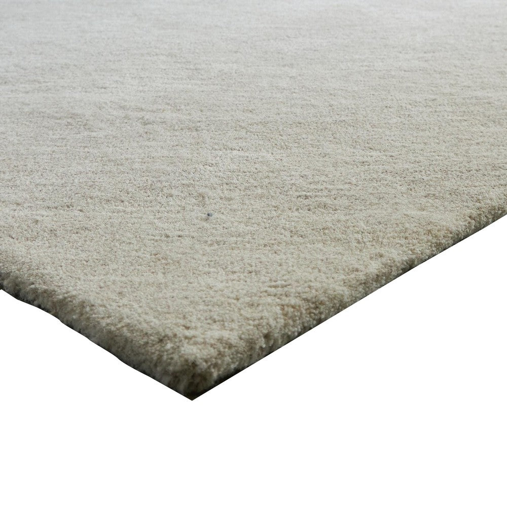 Rizzy Medium Area Rug with Brown-Gray Abstract Ripple Design | Ivory Wool 5x7