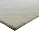 Rizzy Medium Area Rug with Brown-Gray Abstract Ripple Design | Ivory Wool 5x7