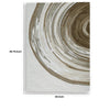 Rizzy Medium Area Rug with Brown-Gray Abstract Ripple Design | Ivory Wool 5x7