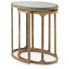Irma Nesting Accent Table | Mirror Tops | Set of 2 | Antique Gold Metal