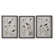 Honey Botanical Raised Printed Wall Art | Set of 3 | Brown Shadow Box 20x28