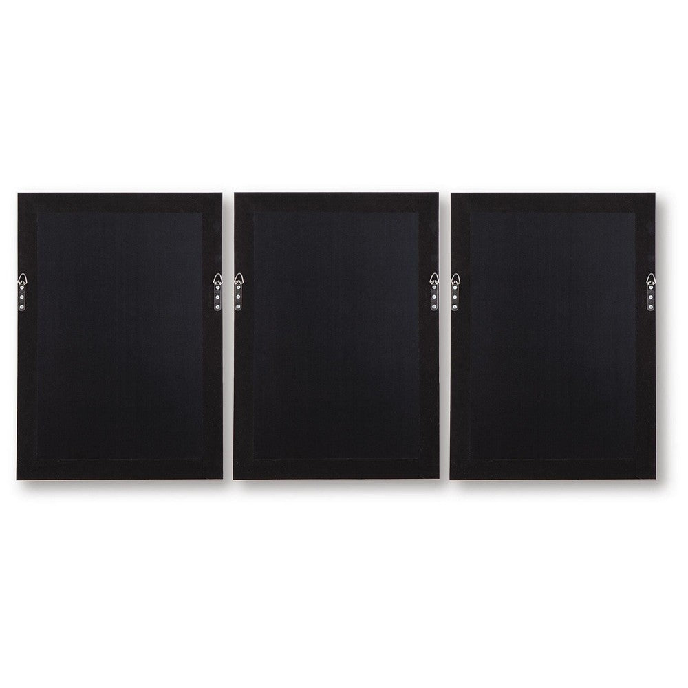 Honey Botanical Raised Printed Wall Art | Set of 3 | Brown Shadow Box 20x28