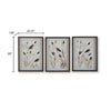 Honey Botanical Raised Printed Wall Art | Set of 3 | Brown Shadow Box 20x28