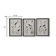 Honey Botanical Raised Printed Wall Art | Set of 3 | Brown Shadow Box 20x28