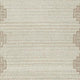 Emery Medium Area Rug with Brown Stepped Border Design | Beige Tufted Wool 5x7
