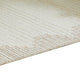Emery Medium Area Rug with Brown Stepped Border Design | Beige Tufted Wool 5x7