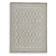 Winie Medium Area Rug with Trellis Motifs | Bordered Design | Gray Tufted Wool 5x7