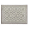 Winie Medium Area Rug with Trellis Motifs | Bordered Design | Gray Tufted Wool 5x7