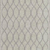 Winie Medium Area Rug with Trellis Motifs | Bordered Design | Gray Tufted Wool 5x7