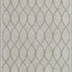 Winie Medium Area Rug with Trellis Motifs | Bordered Design | Gray Tufted Wool 5x7
