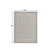 Winie Medium Area Rug with Trellis Motifs | Bordered Design | Gray Tufted Wool 5x7