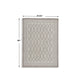 Winie Medium Area Rug with Trellis Motifs | Bordered Design | Gray Tufted Wool 5x7