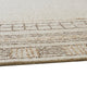 Adam H&-Tufted Medium Area Rug with Brown Geometric Border | Taupe Wool-Jute 5x7