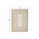 Adam H&-Tufted Medium Area Rug with Brown Geometric Border | Taupe Wool-Jute 5x7