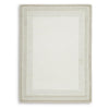Teena H&-Tufted Medium Area Rug with Tan Bordered Patterns | Ivory Wool 5x7