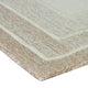 Teena H&-Tufted Medium Area Rug with Tan Bordered Patterns | Ivory Wool 5x7