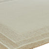 Teena H&-Tufted Medium Area Rug with Tan Bordered Patterns | Ivory Wool 5x7