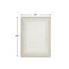 Teena H&-Tufted Medium Area Rug with Tan Bordered Patterns | Ivory Wool 5x7