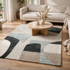 Edric Medium Area Rug | Abstract Geometric Designs | Multicolor Wool-Polyester 5x7