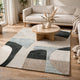Edric Medium Area Rug | Abstract Geometric Designs | Multicolor Wool-Polyester 5x7