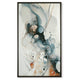 Moxy Wall Art | Fluid Abstract Design | Black Framed Canvas | Multicolor 37x63