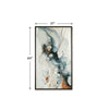Moxy Wall Art | Fluid Abstract Design | Black Framed Canvas | Multicolor 37x63