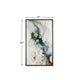 Moxy Wall Art | Fluid Abstract Design | Black Framed Canvas | Multicolor 37x63