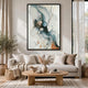 Moxy Wall Art | Fluid Abstract Design | Black Framed Canvas | Multicolor 37x63