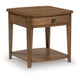 Buckly End Table | Drawer & Lower Shelf | Brown Eucalyptus-Rubberwood 26"