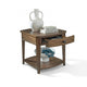 Buckly End Table | Drawer & Lower Shelf | Brown Eucalyptus-Rubberwood 26"