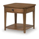 Buckly End Table | Drawer & Lower Shelf | Brown Eucalyptus-Rubberwood 26"
