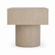 Jery End Side Table | Plinth Base | Thick Square Top | Gray Oak-Hardwood 24"