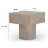 Jery End Side Table | Plinth Base | Thick Square Top | Gray Oak-Hardwood 24"