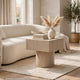 Jery End Side Table | Plinth Base | Thick Square Top | Gray Oak-Hardwood 24"