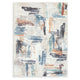 Hessy Abstract Large Area Rug with Brushstroke Pattern | Multicolor 8x10