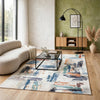 Hessy Abstract Large Area Rug with Brushstroke Pattern | Multicolor 8x10