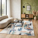 Hessy Abstract Large Area Rug with Brushstroke Pattern | Multicolor 8x10