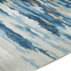 Vinly Washable Large Area Rug | Blue-Brown Abstract Design | Cream Polyester 8x10