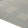 Dyni Medium Area Rug | Ivory-Blue Geometric Design | Wool-Polyester 5 x 7