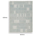 Dyni Medium Area Rug | Ivory-Blue Geometric Design | Wool-Polyester 5 x 7