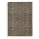 Amina H&-Tufted Medium Rug | Ivory Geometric-Medallion Motifs | Brown Wool 5x7