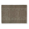 Amina H&-Tufted Medium Rug | Ivory Geometric-Medallion Motifs | Brown Wool 5x7