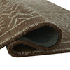 Amina H&-Tufted Medium Rug | Ivory Geometric-Medallion Motifs | Brown Wool 5x7