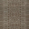 Amina H&-Tufted Medium Rug | Ivory Geometric-Medallion Motifs | Brown Wool 5x7