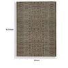 Amina H&-Tufted Medium Rug | Ivory Geometric-Medallion Motifs | Brown Wool 5x7